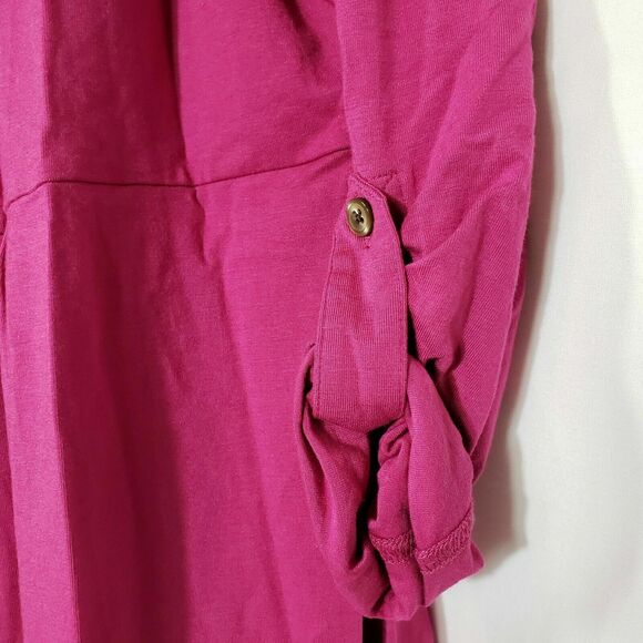 L.L. Bean Womens Small Petite Open Front Cardigan Pink 48% Supima Cotton Spandex - Picture 11 of 11